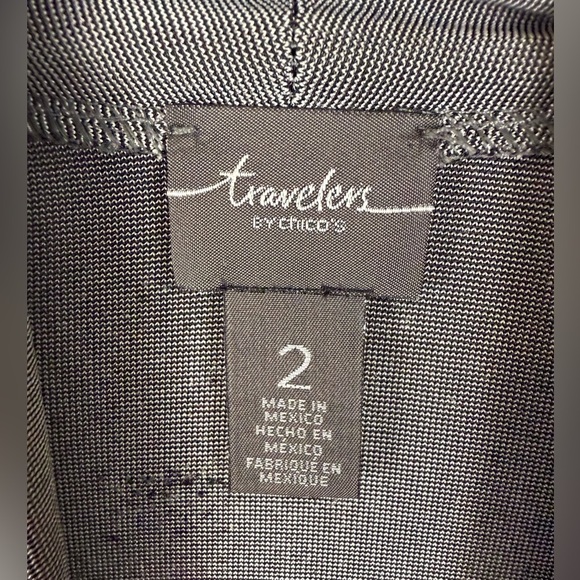 Chicos travelers waterfall cardigan slinky material size M preowned - Picture 3 of 6